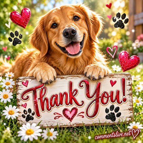 Golden Retriever Thanks